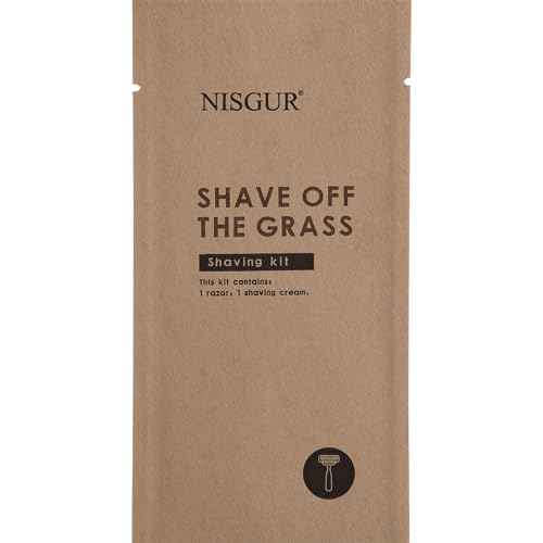 Men's Disposable Shaving Cream and Razor Kit Kraft Paper Individually Wrapped 100 PCS Hotel Shaving Kit Hotel Supplies and Toiletries Bulk