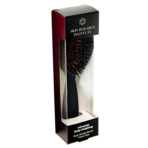 SRILabs Polish Bristle Brush ? Anti-Breakage Boar & Nylon Bristles for Increased Shine, Rejuvenates Damaged Hair, Copper Ceramic Barrel, Encourages Hair Growth, Easy Grip & Ultralight (Travel)