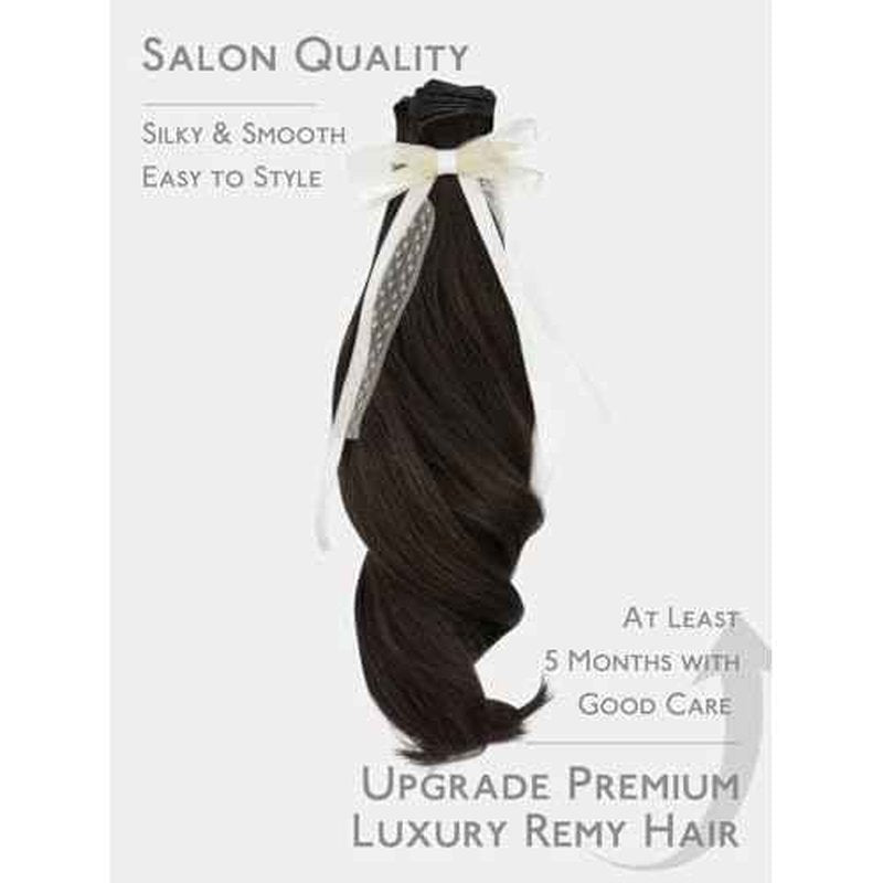 WENNALIFE Genius Seamless Tape in Hair Extensions Real Human Hair, 20 inch 50g 20pcs Dark Brown Tape in Hair Extensions Remy Human Hair Luxury Invisible Straight Hair Hand Tied Inspired Edge Tape ins
