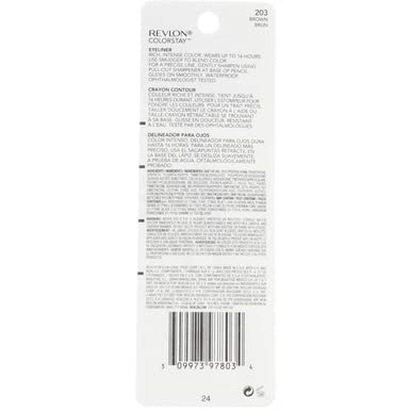Revlon ColorStay Eyeliner Pencil - Brown Long-Lasting Formula | 0.01 oz, Pack of 5