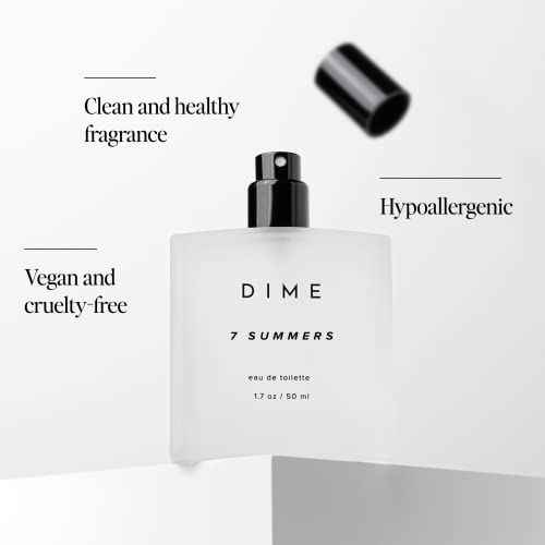 DIME Beauty 7 Summers Perfume for Women, 1.7 oz / 50 ml - Sweet Floral Scent, Clean Fragrance Eau de Toilette, Hypoallergenic