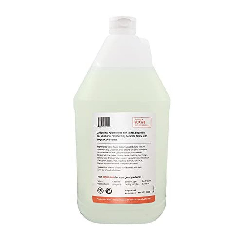 Zogics Shampoo, Citrus + Aloe Scented Shampoo (1 Gallon Refill)