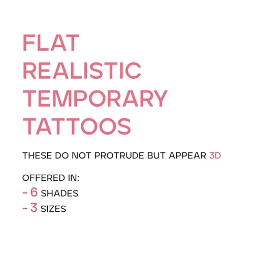 TataTattoos Temporary Realistic Nipple/Areola Tattoo (Cream, Large (Pack of 20))