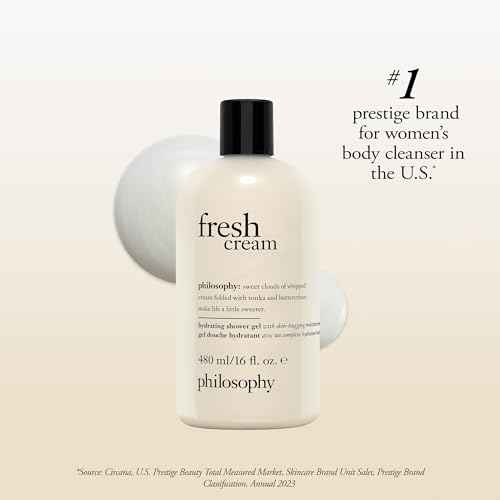 philosophy fresh cream shower gel - with notes of vanilla, heliotrope & tonka bean - 16 fl oz