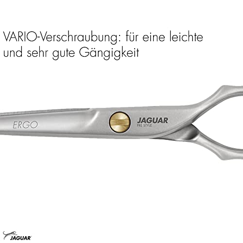 Jaguar Hairdressing Shears Pre Style Ergo 6.0 Inch Professional Stainless Steel Hair Cutting & Trimming Scissors for Salon Stylists and Barbers, Satin Finish Look, Classic Design, Made in Germany