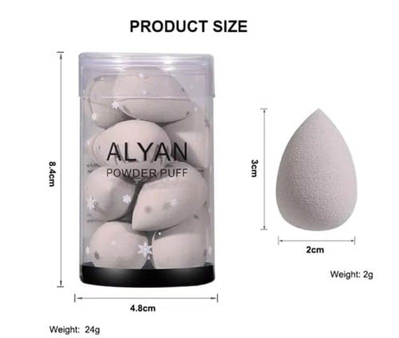 Studio Collection mini makeup Sponge Set Latex Free and High-definition Set of 10 makeup Wonder blender For Powder Cream and Liquid, Super Soft Wonder Beauty Cosmetic