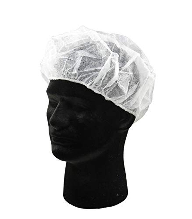 Regine Switzerland Disposable Hair Nets - 21" White Caps for Salon & Spa | 100 Pack