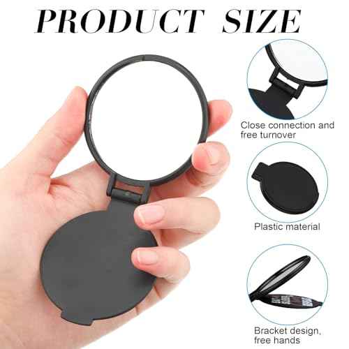Wenqik 50 Pcs Cheerleader Mirror Gifts Bulk Cheerleading Compact Mirror Cheer Party Favors Folding Pocket Portable Makeup Mirrors for Football Rugby Game Team Friendship Gift(Blue Cheer)