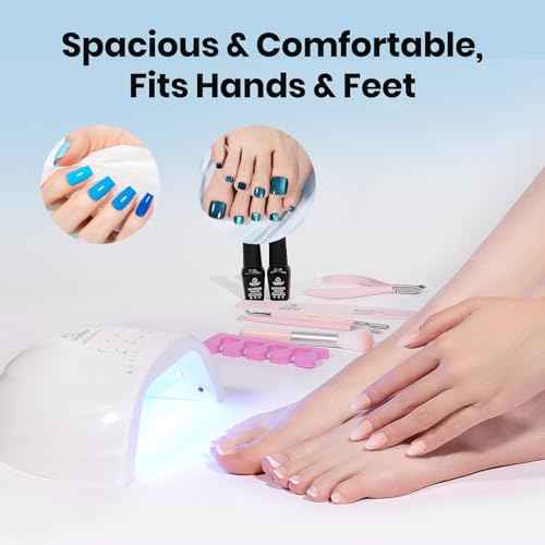 Beetles UV Nail Lamp - LED Nail Lamp with 3 Timer 30/60/120s UV Light for Gel Nails Smart Sensor Nails Dryer for Fast Curing Gel Polish Top Coat and Base Coat, DIY Salon Manicure Art Tools, White