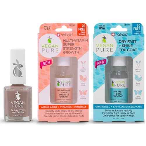 Vegan Pure - Instant Outmeal/Multivitamin Strength Growth/ Dry Fast + Shine Top Coat
