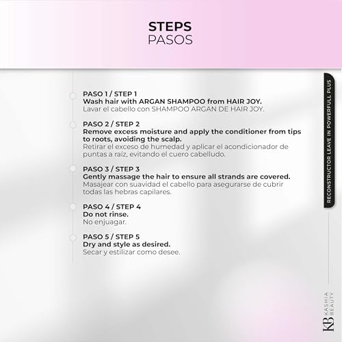 Kashia Beauty Reconstructor Leave-In Powerfull Plus 10.1 oz ? Plant-Based Collagen Hair Treatment ? Anti-Frizz UV Protection ? Deep Hydration with Shea Kokum & Illipe Butters