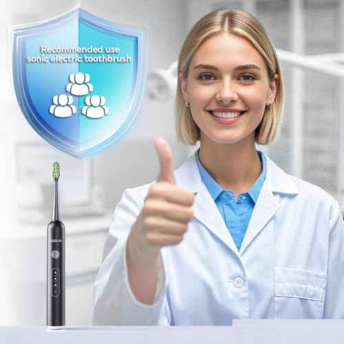 Sonic Electric Toothbrush, Rechargeable Travel Toothbrush Set, IPX7 Waterproof Power Toothbrush with Case, 8 Brush Heads, Charger, 2-Min Smart Timer, One Charge for 60 Days(White)