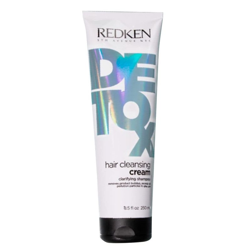 Redken Detox Hair Cleansing Cream Clarifying Shampoo For All Hair Types - Removes Buildup and Strengthens Hair Cuticle, 8.5 Fl Oz