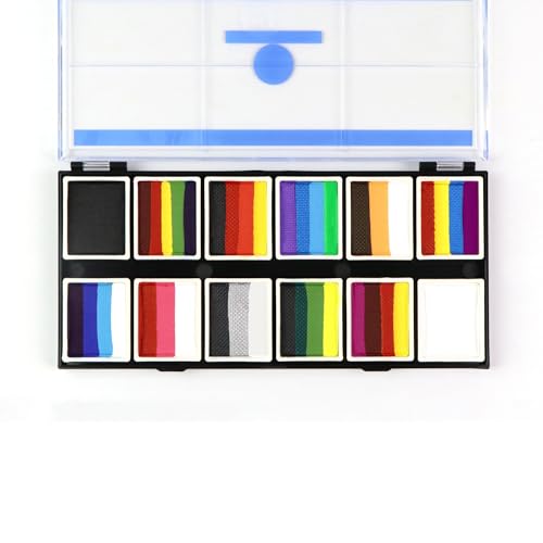 Narrative Cosmetics Colorwave 12-Color Palette - Water-Activated Makeup for Face & Body - Ideal for SFX, Parties, Cosplay, and Theater
