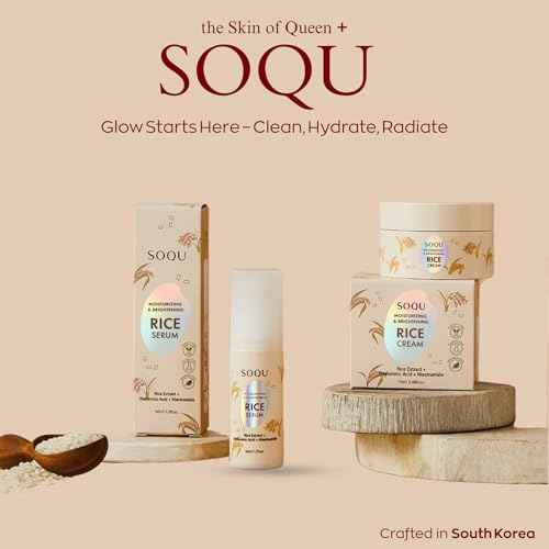 Moisturizing Facial Rice Serum - Hydrating and Brightening Formula with Niacinamide and Hyaluronic Acid for Radiant Skin - 50ml 1.69oz - Made in Korea (50ml / 1.69fl oz, Rice Serum)