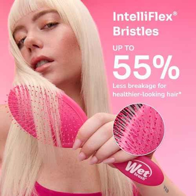 Wet Brush Mini Detangler Hair Brush, Black Frost, Detangling Travel Hairbrush, Ultra-Soft IntelliFlex Bristles Glide Through Tangles with Ease, Pain-Free, All Hair Types