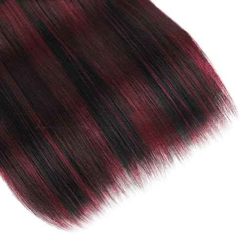 Hair 24 24 24 Inch Highlight Bundle P1B99J Straight Human Hair Bundles Fb99J Wine Red Bundles Two Tone Black And Burgundy Bundle 300G
