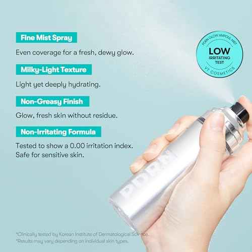 VT COSMETICS PDRN Glow Ampoule, PDRN Facial Mist, Deep Hydration Spray Serum, Vegan Skin Care, Light-weight Face Moisturizer, Plumping Effect, Fragrance-Free, Korean SkinCare (3.38 fl oz / 100 ml)