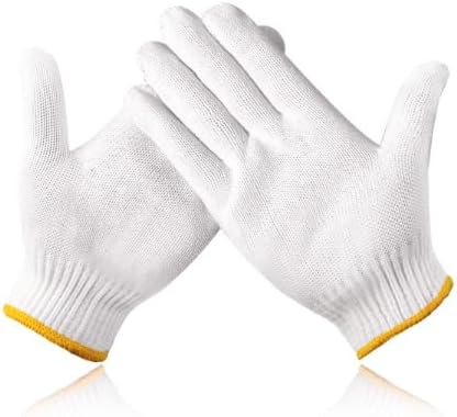 Skiennix Unisex Cotton Polyester Safety Gloves - Ideal for Gardening, Cooking & Warehouse Use | 12/36/240 Pairs