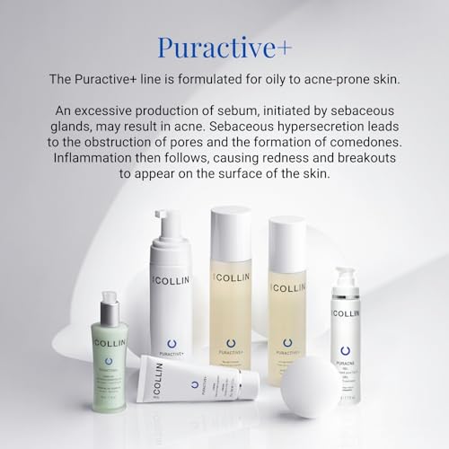G.M. COLLIN Puractive+ Cream | Moisturizing Face Cream for Oily to Acne-Prone Skin | Reduces Excess Oil, Matifies the Skin and Tightens Enlarged Pores