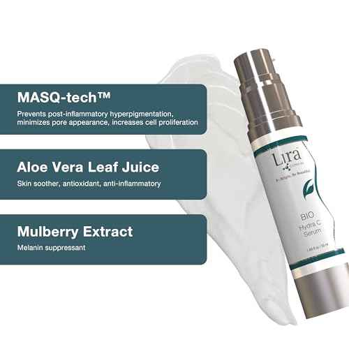 Lira Clinical BIO Hydra C Serum ? Vitamin C Face Serum with Citric Acid and Plant Stem Cells ? Hydrates Skin and Reduces Visible Signs of Aging ? Daily Skincare Solution with Antioxidants - 50 ml