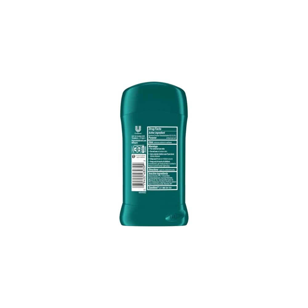 Degree 48 Hour Antiperspirant Deodorant, Wild Woods, 2.7 oz (76 g)