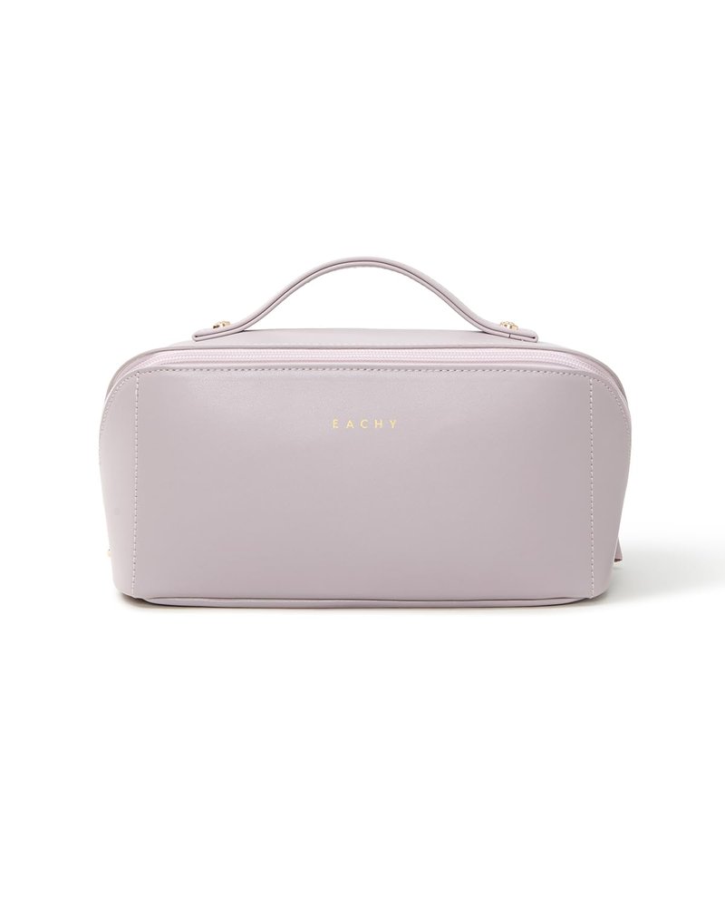 EACHY Travel Makeup Bag, Cosmetic Bag for Women, Waterproof Toiletry Bag with Handle, Large Capacity Makeup Organizer with Brush Compartment for Vacation & Everyday Use