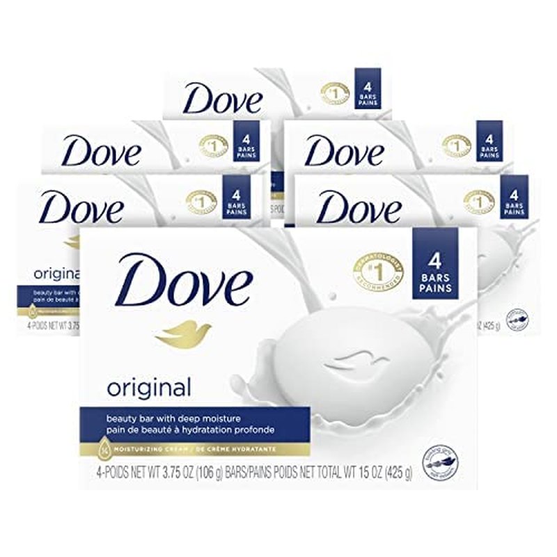 Dove Beauty Bar Soap - Original 24 Count for Soft, Smooth Skin with 1/4 Moisturizing Cream | 3.75 oz