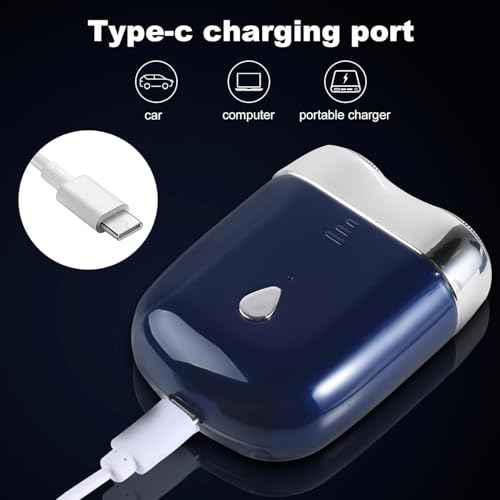 Mini Electric Shaver - USB C Fast Charge Portable Small Shavers for Men, Dual Head Pocket Shaver Washable Travel Electric Razor, Powerful Wet and Dry Mini Razor, Easy One Button Use