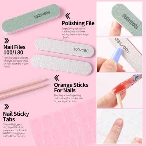 FANDAMEI Nail Art Tools, Nail Tools For Nail Art, Press On Nail Design Tools, Nail Art Kit With Nail Brush, Nail Tools, Nail Stand, Nail Cutters For Nail Tips, Acrylic Nail Clippers