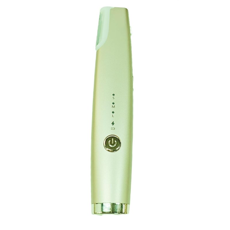 PAPMINI Sonic Dermaplaning Tool for Face - Professional Facial Razor for Women, Removes Peach Fuzz & Dead Skin, Includes 1 Handle and 10 Replacement Blades -Green