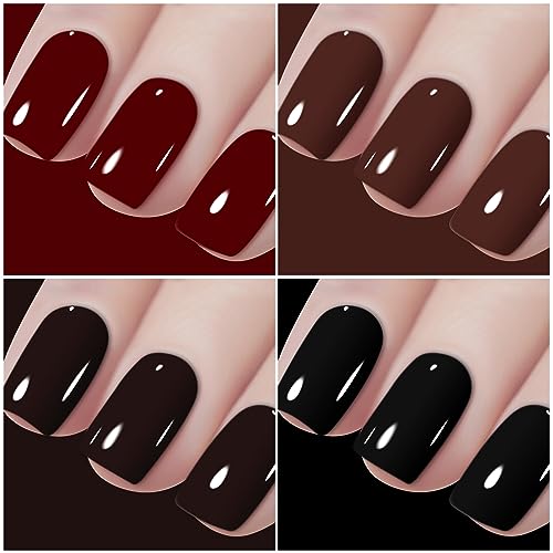 Vishine 48 Colors Gel Nail Polish Set, Autumn Winter Popular Nail Polish with Base Top Coat, Lasting UV LED Gel Polish Manicure Kit 8ml