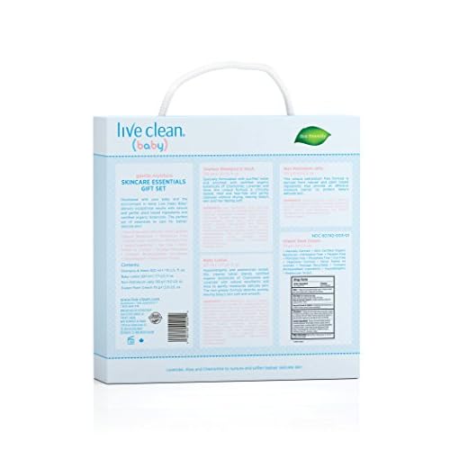 Live Clean Baby Gentle Moisture Skincare Essentials Gift Set, 4-Piece