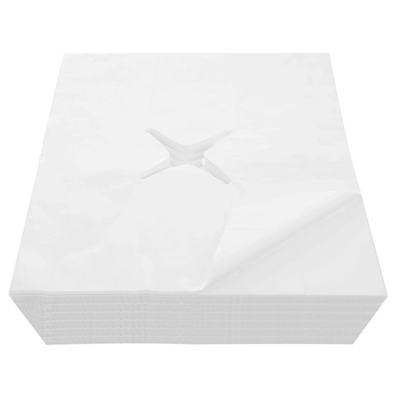 1000 Pcs Disposable Face Cradle Covers For Massage Table, Non-Woven Face Cradle Covers For Massage Table with Nose Slit for Spa and Therapy Tables, Ultra-Soft Hygienic Face Sheet Covers, 19.7 x 15.8"