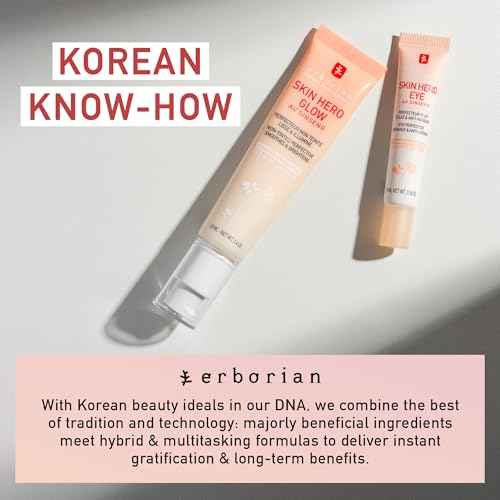 Erborian Skin Hero Eye Cream Perfector, De-Puffs, Hydrates & Blurs Appearance of Fine Lines & Wrinkes for Radiant, Smooth Skin, Korean Skincare