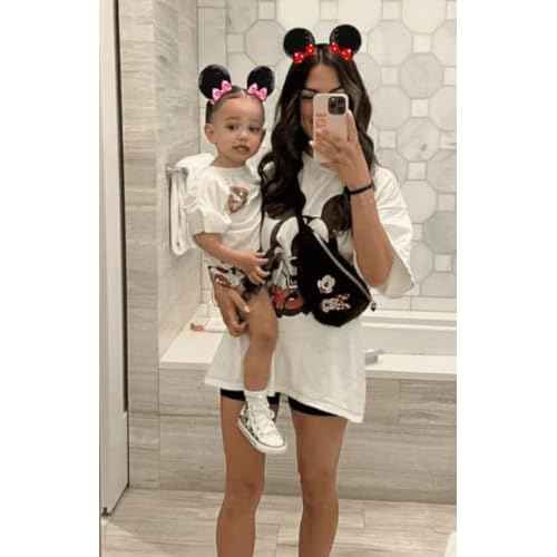Tobeffect Mouse Ears Hair Bows Clips Glitter Mice Ears Pack Cute Hair Bow Hair Accessories for Women Costume Birthday Party Favor Vacation Halloween Christmas Decoration