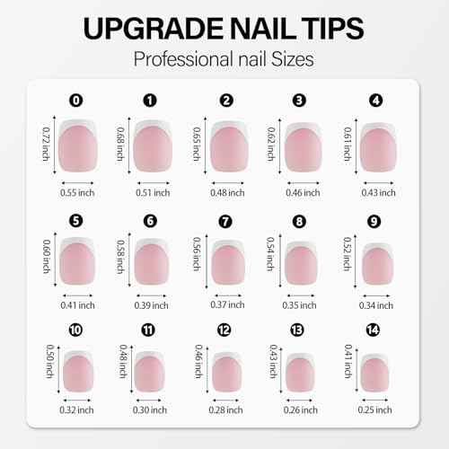 Vansiho French Gel Nail Tips 600Pcs, Short Soft Gel Nail Tips, Pink French Tips Press on Nails, Fake Nails with Box for Nail Art DIY 15 Sizes