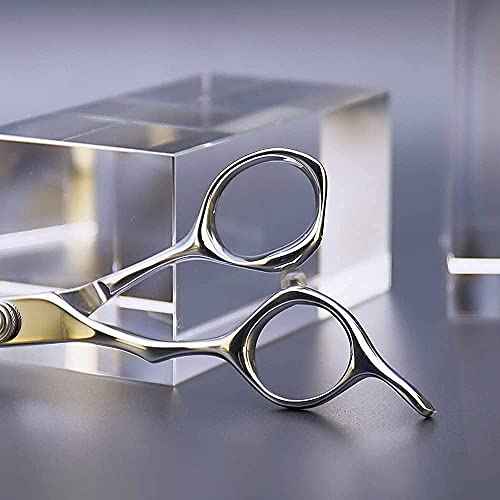 AOLANDUO Hair Scissors Professional Left Handed, VG10 Steel Left Handed Barber Shears, Razor Edge, Offset Ergonomic, Precision Hair Cutting Scissors for Salon & Home, 1 Count, 5.5 Inch
