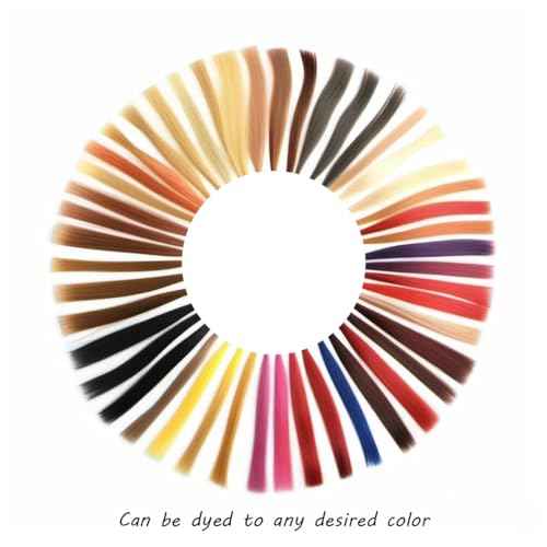 30 Pcs 8" Hair Swatches for Testing Color 100% Real Human Hair Level Swatches for Salon Training (Black)