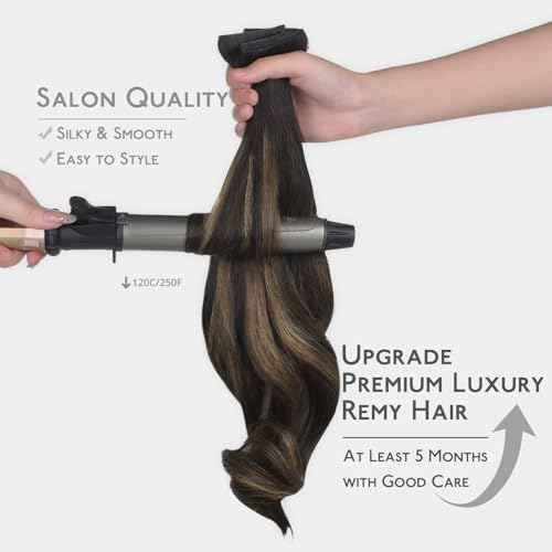 WENNALIFE Invisi Edge Clip in Hair Extensions Real Human Hair, 12 Inch 80g 7pcs Balayage Dark Brown Mixed Chestnut Brown Invisible PU Skin Weft Straight Extensiones De Cabello Hmano Clip Ins
