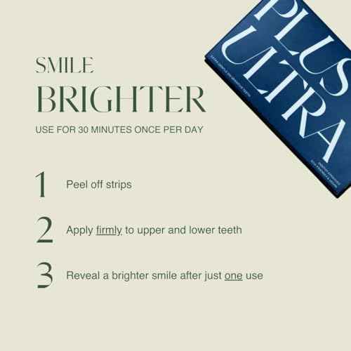 Plus Ultra Mint Flavored Teeth Whitening Strips | Eco-Friendly, Vegan Stain Remover Whitening Strips for Coffee, Wine, Soda | 14 Day Treatment | Formulated for Sensitive Teeth