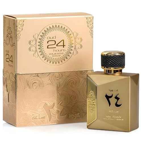 Ard Al Zaafaran Oud 24 Hours Majestic Gold Eau de Parfum Spray for Unisex, 3.4 Ounce