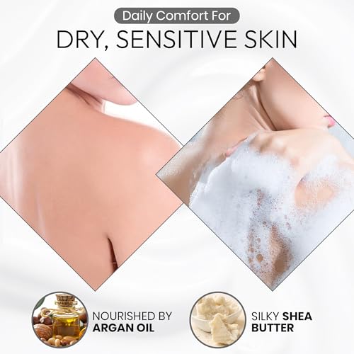 Botanist Dry Skin Body Wash for Women & Men, Hypoallergenic Body Wash with Shea Butter, Aloe Vera& Squalane, Gentle BODY WASH & Shower Gel from Japan 16.5 Fl Oz Rose & White Peach MOIST 3EA