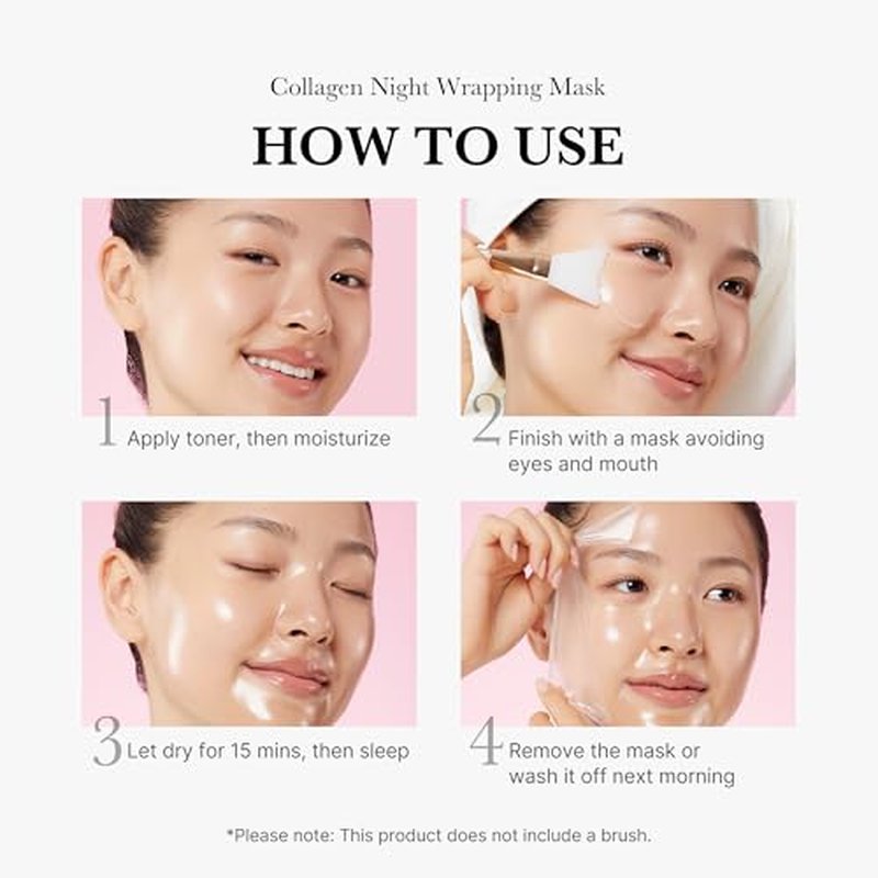 Viral Glass Glow Overnight Mask Duo - Collagen & Turmeric Peel Off Facial Masks | Gift Set for Women
