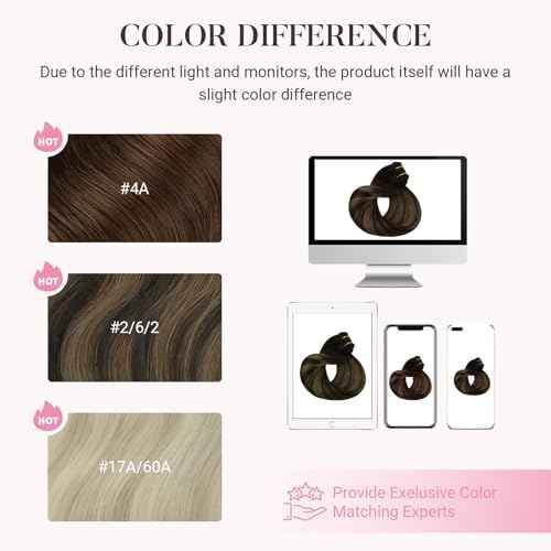 MAXITA Hair Extensions Clip in Human Hair, 120g 7pcs 16 Inch, Balayage Dark Brown Mixed Chestnut Brown Hair Extensions Real Human Hair Remy Natural Straight Hair for Woman