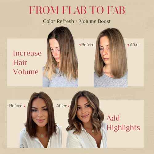 Rich Choices Real Human Hair Clip In Extensions-6 Pcs Single Clip Design-Invisible Clip in Extensions for Thin Short Hair-Hairpieces for Women-10 Inches #18P613 Ash Blonde Highlighted Bleach Blonde
