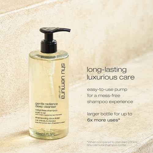 Shu Uemura art of hair Gentle Radiance Clarifying Shampoo - Deep Cleansing, Removes Buildup and Balances Moisture, For All Scalp and Hair Types, 13.4 Fl Oz