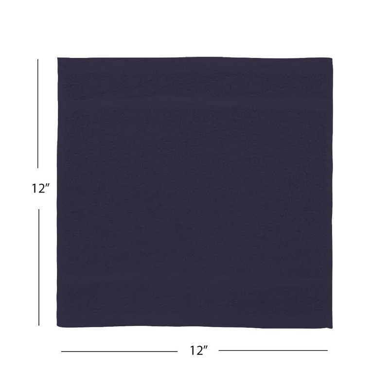 Avalon Towels Plum Washcloths Bulk Pack of 36 (12x12 inches) - 100% Cotton Washcloths & Face Towels - Highly Absorbent & Soft Wash Cloths for Showering, Wash Rags for Body & Face Cloths