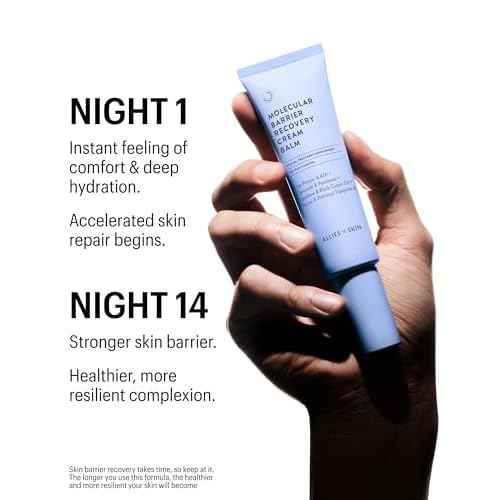 Allies of Skin Molecular Barrier Repair Cream Balm | Deeply Hydrating Face Moisturizer with Ceramides & Squalane | Daily Treatment to Soothe Irritated Skin | For Post-Procedure and Dry Skin | 1 fl oz