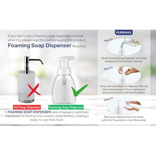 Foaming Hand Soap Refills | Lemon Basil | All-Natural | Gentle, Moisturizing | Made in USA | 128 Fl Oz (1 Gallon)